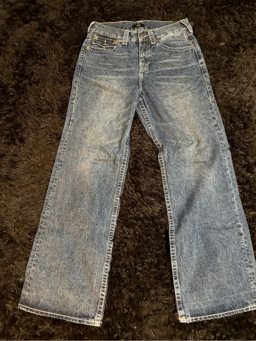 True Religion Vinny Dark Wash Blue Ultra Baggy Jeans